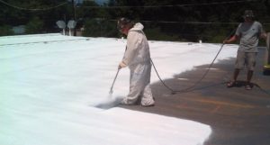 coating the roof